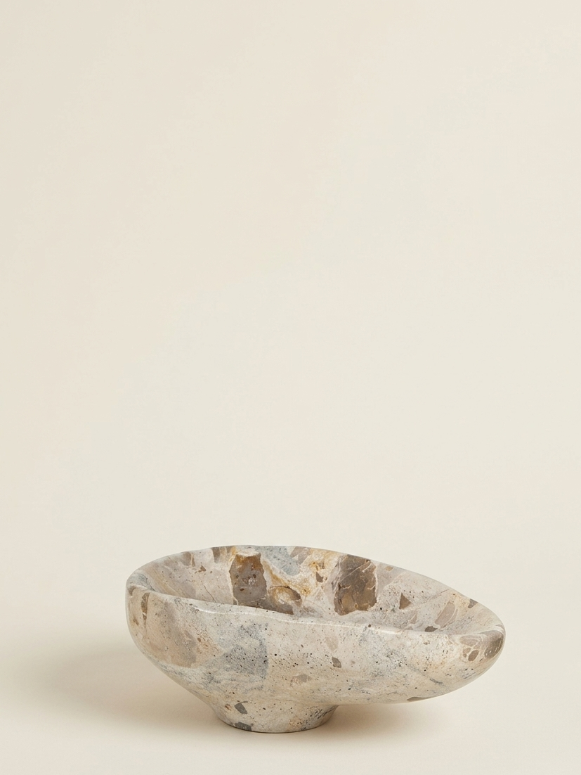 Bol Organique en Marbre Brun